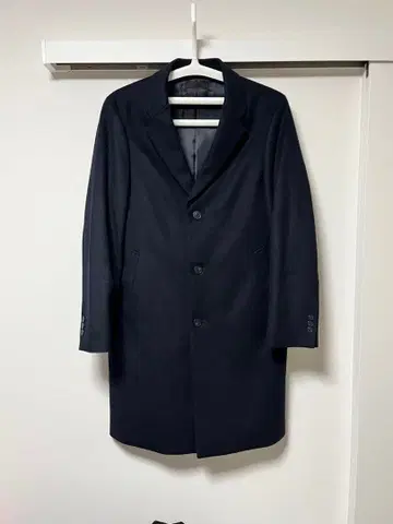 유니클로 울 캐시미어 체스터 코트 네이비 M 사이즈