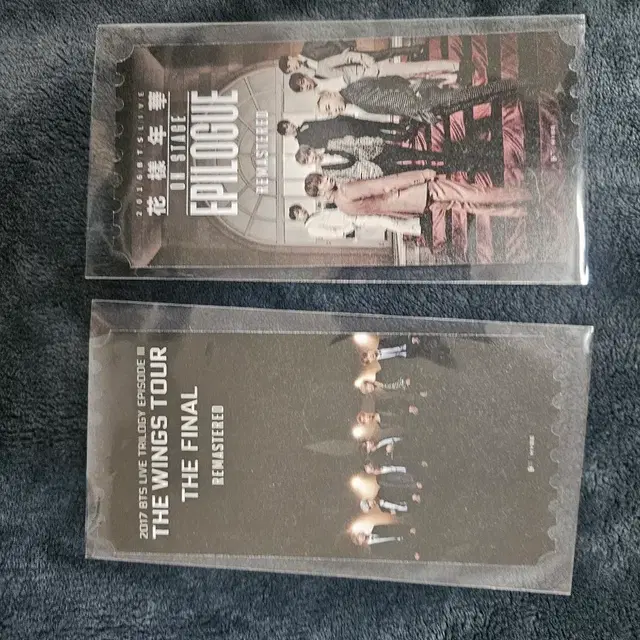 방탄소년단 화에필/윙즈 리마스터링 오리지널 티켓 + 미니슬로건 일괄