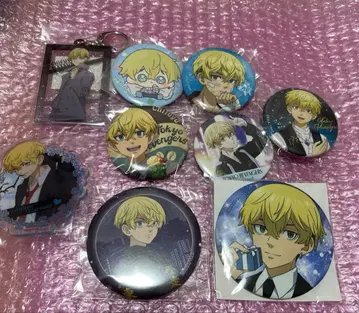 도쿄 리벤저스 치후유 겨울 캔뱃지 아크릴 키링 9개 세트