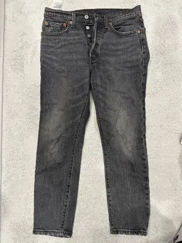 리바이스 501 블랙 스트레이트 데님 W26 L26