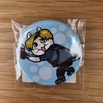 캡슐 복권 바이오하자드 x 일하는 고양이 캔뱃지 (레온)