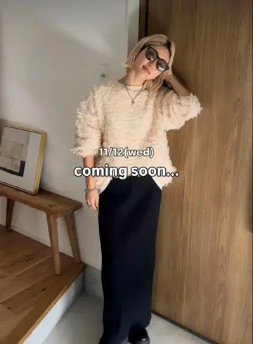 여성용 루프 프린지 니트 풀오버 - (ANNA) L 사이즈 화이트