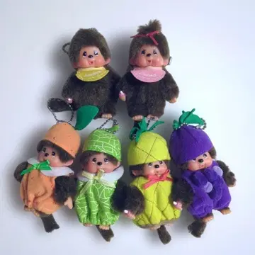 [ 레어 ] 몽치치 키링 과일 후르츠 마스코트 6점 세트