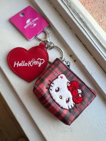 USJ 한정판 키티짱 거울 포함 코인 케이스 미니 파우치 헬로키티