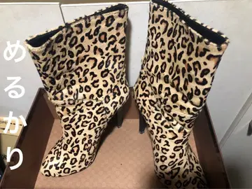 르 시엘 블루 숏부츠 표범 무늬 lecielbleu