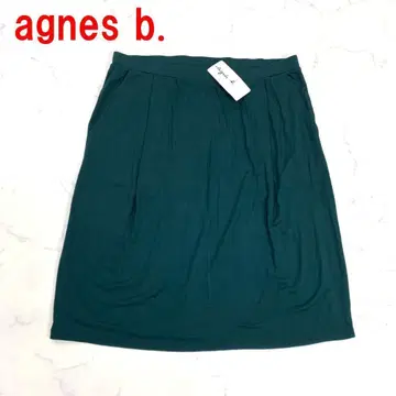 A5697 택 포함 새상품 에네스베 미디 스커트 레이온 그린 3