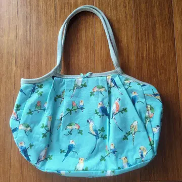 새 프린트 토트백 스카이블루