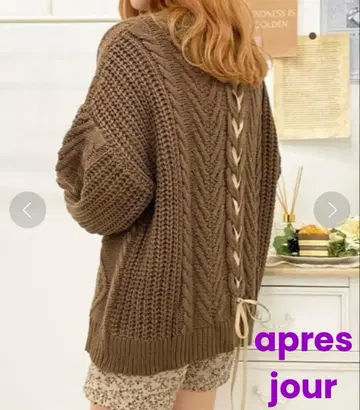 백 레이스업 케이블 니트 [ ZOZOTOWN 한정판 아이템 ]