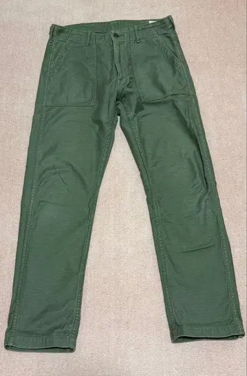 orslow 오어슬로우 슬림핏 파티그 팬츠