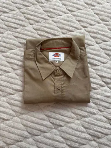 Dickies 반팔 워크 셔츠 L 베이지