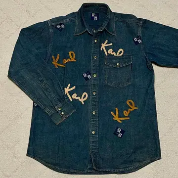 [ Karl Helmut ] 칼 헬무트 데님 셔츠 로고 마크 다수
