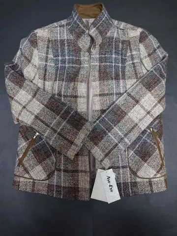 여성용 체크 무늬 자켓 (미사용 새상품)