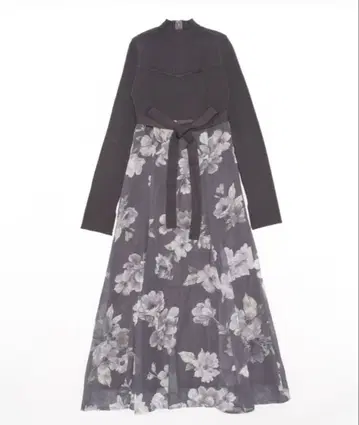 MERCURYDUO 머큐리 듀오 플라워 니트 롱 원피스