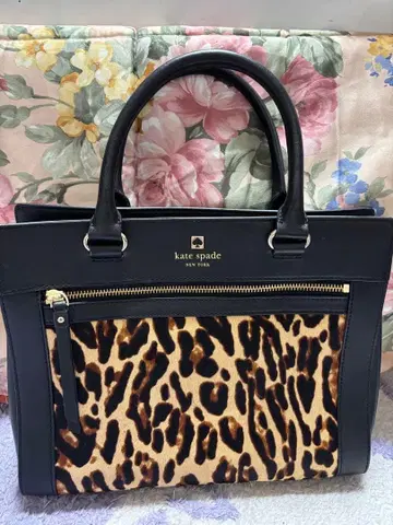 미사용품 kate spade 레오파드 무늬 토트백 2way