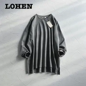 택 포함 새상품 완판템 lohen 로헨 박시 라인 빅론 T 그레이
