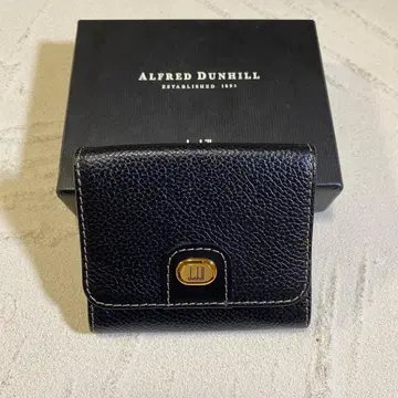 던힐 Dunhill 코인 케이스 로고 플레이트 블랙 골드 남성용