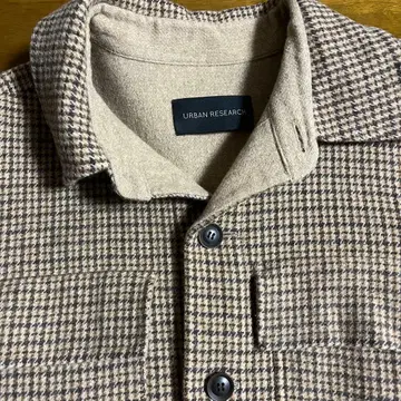 URBAN RESEARCH 울 리버 체크 CPO 자켓