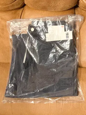 유니클로 U 와이드 핏 컬러진 그레이 30