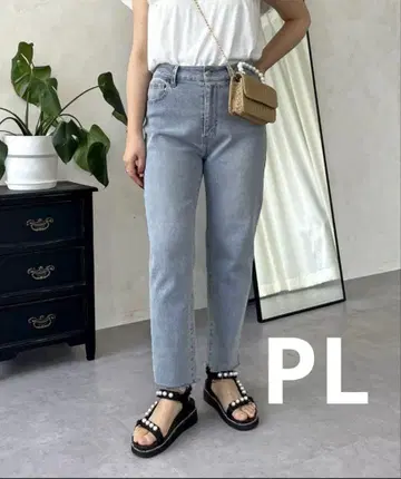 허벅지 데님 PL 스트레치 테이퍼드 프로즈베일