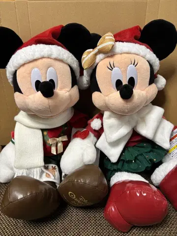 디즈니랜드 크리스마스 미키 미니 큰 봉제 인형 2025