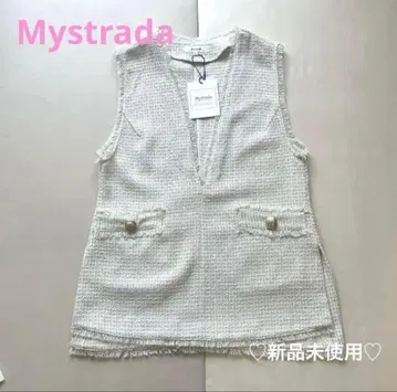 새상품 마이 스트라다 트위드 베스트 지레 36