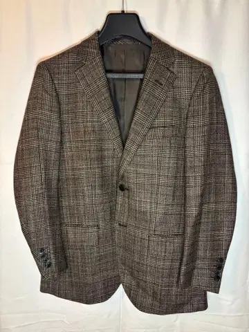 브라운 체크 무늬 자켓 미츠코시