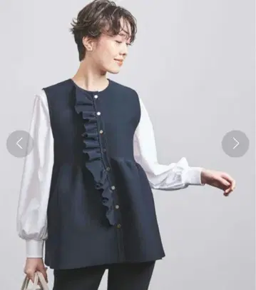 유나이티드 애로우즈 프릴 니트 베스트