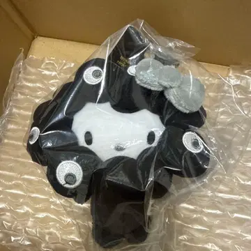 검은색 미야쿠 변신 봉제 인형 키티 카라비너 포함