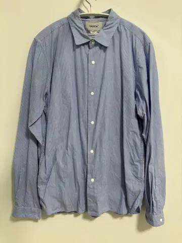 YAECA 스트라이프 셔츠 사이즈 L 18151 SAX-ST