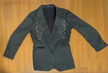 TOMORROWLAND 그레이 자수 테일러드 자켓