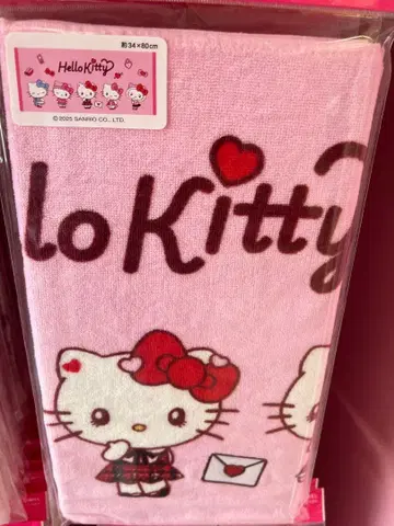 USJ 한정판 키티 페이스 타월 헬로키티