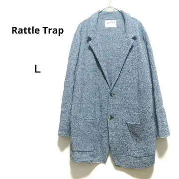 라토르 트랩 L 블루 계열 사슴 무늬 니트 자켓 접촉 냉감 면 100%