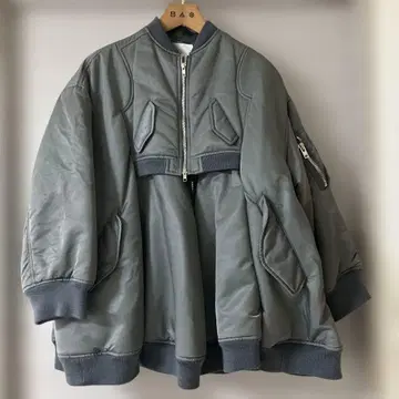 noir kei ninomiya MA-1 자켓 S 그레이