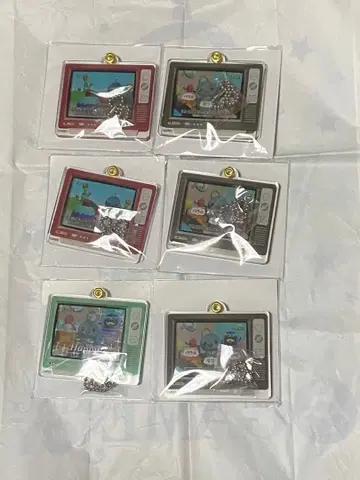 교육 방송 슬라이드 아크릴 키링 GiGO 한정판 6개 세트 타마