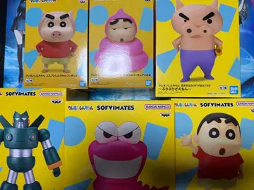 짱구는 못말려(크레용 신짱) 소프트 비닐 메이트 6체 세트 반다이