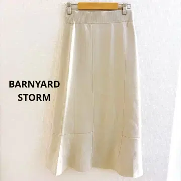 BARNYARDSTORM 니트 플레어 스커트 라이트 베이지 M