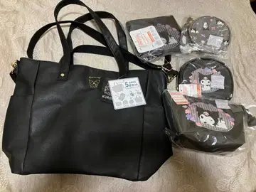 새상품 쿠로미 외출 5종 세트 토트백 파우치 산리오