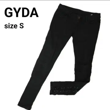 GYDA 스키니 데님 팬츠 청바지 블랙 S 레이스업