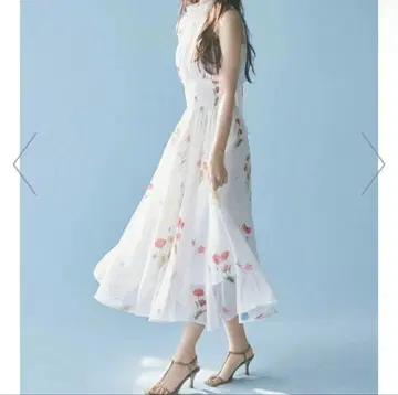 snidel 백리본 쉬폰 원피스 flower 0 S