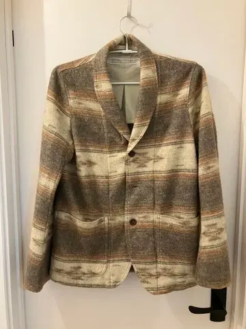 고어 울 테일러드 자켓 베이지 브라운