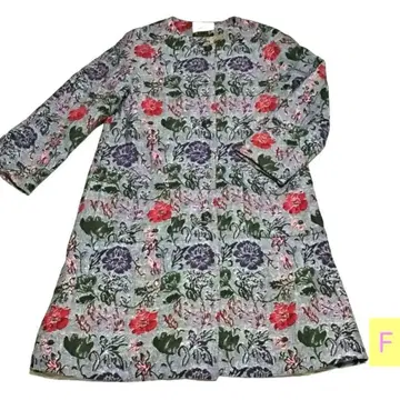 꽃무늬 롱 코트