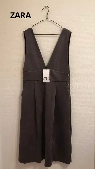 ZARA 오버롤 스커트 브라운 계열 L