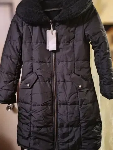 [로디스포토] 충전솜 블랙 다운 코트 택 포함 새상품