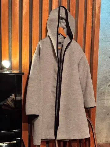 Boka nii 후드 부착 그레이 코트