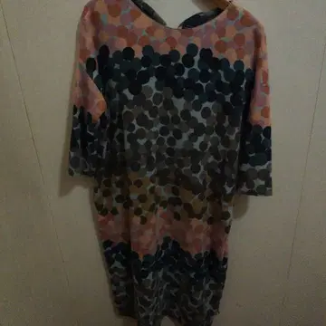 미나 페르호넨 새상품급 캐시미어, 도트 무늬 7부 소매 원피스