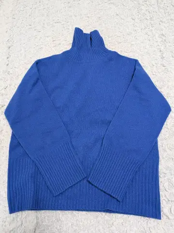 [ 새상품 ] 스픽 앤 스팬 울 캐시미어 터틀넥 풀오버 블루