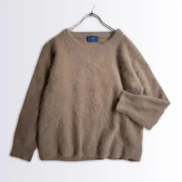 미사용급 쉽스 헤어리 크루넥 풀오버 니트 복슬복슬