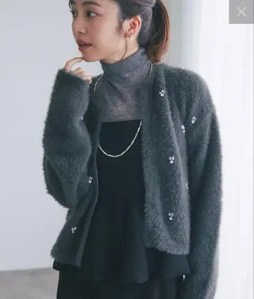 새상품 La boutique BonBon 비쥬 자수 자켓 가디건