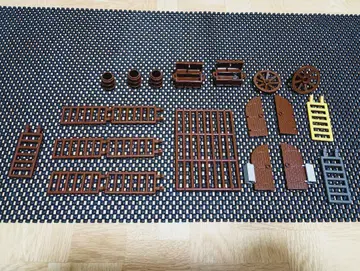 LEGO 브라운 부품 세트 사다리 우리 보물 상자 통 등