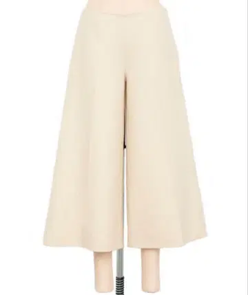 드로어 울 100% 삭소니 와이드 팬츠 아이보리 34